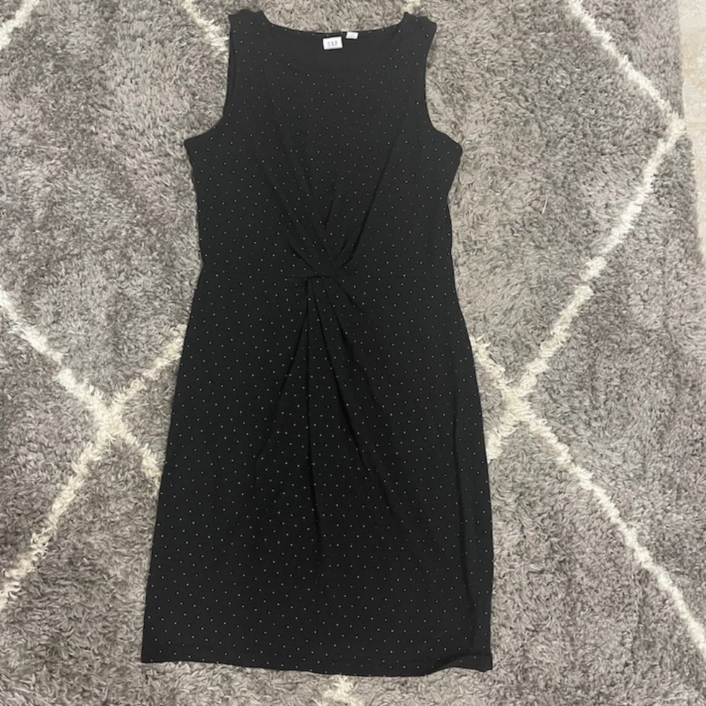 Black Gap Dress White Polka Dots